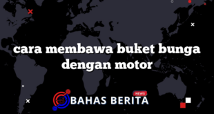 cara membawa buket bunga dengan motor