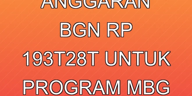 Analisis Anggaran BGN Rp 19,3T+28T untuk Program MBG 2025