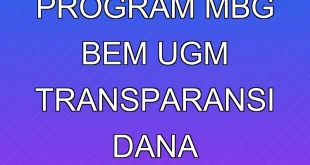 Evaluasi Program MBG BEM UGM: Transparansi Dana Pendidikan