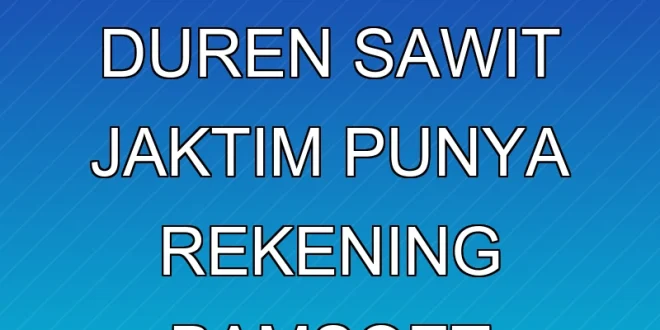 Viral Merak di Duren Sawit Jaktim Punya Rekening BAMSOET?