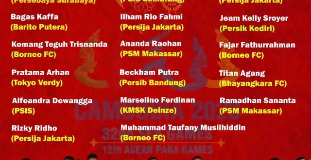 Daftar 32 Pemain Timnas U-23 untuk SEA Games 2025 Resmi Diumumkan