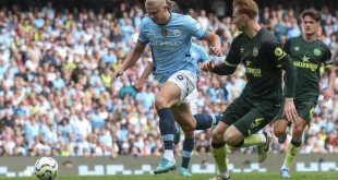 Erling Haaland Bawa Man City Menang 1-0 atas Brentford