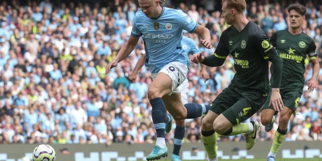 Erling Haaland Bawa Man City Menang 1-0 atas Brentford