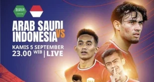 Jadwal dan Jam Tayang Timnas Indonesia vs Arab Saudi Terbaru