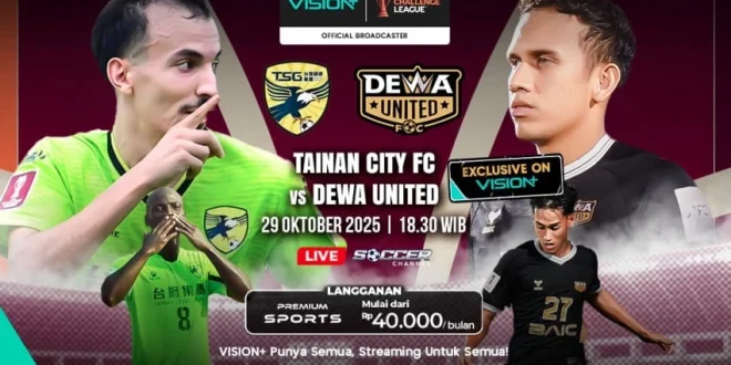 Jadwal Siaran Langsung Dewa United vs Tainan AFC Challenge 2025 Belum Rilis