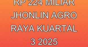 Laba Bersih Rp 224 Miliar, Jhonlin Agro Raya Kuartal 3 2025 Tangguh