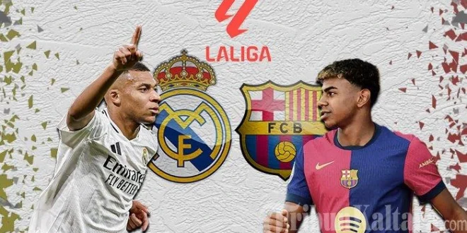 Mbappe Dianulir VAR, Real Madrid Unggul 2-1 atas Barcelona Babak 1