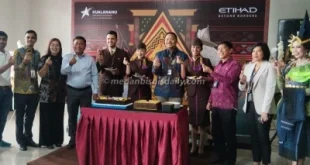 Penerbangan Perdana Etihad Abu Dhabi ke Kualanamu Resmi Diluncurkan