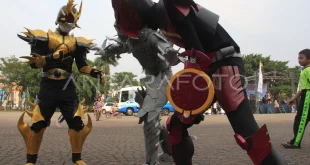 Aksi Super Hero dan Mobile Brigade Kediri Tingkatkan Keamanan Publik