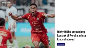 Bos Persija Perpanjang Kontrak Rizky Ridho Jelang Liga 1 2025