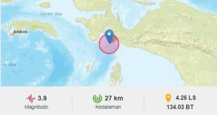 Gempa M5,0 Guncang Kaimana Papua Barat Pagi Ini, Warga Diminta Waspada
