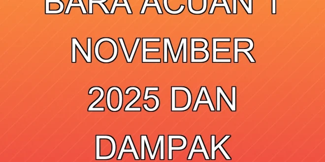 Harga Batu Bara Acuan 1 November 2025 dan Dampak Ekonominya