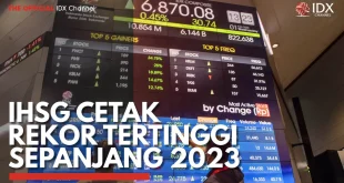 IHSG Cetak Rekor Tertinggi 8.275,08 Poin di Penutupan Senin