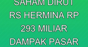 Pembelian Saham Dirut RS Hermina Rp 29,3 Miliar, Dampak Pasar 2025