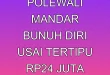 Remaja Polewali Mandar Bunuh Diri Usai Tertipu Rp24 Juta Online