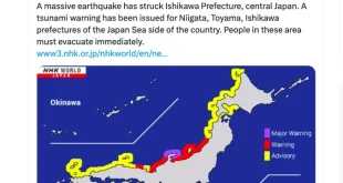 Badan Meteorologi Tegaskan Tidak Ada Gempa Besar dan Tsunami 40 cm di Misawa Hokkaido