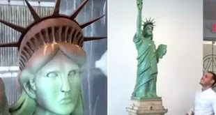 Dampak Besar Badai Dahsyat, Patung Liberty Roboh di New York