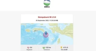 Gempa M 5,1 Guncang Seram Timur Maluku, BMKG Pastikan Aman