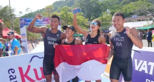 Indonesia Raih Emas ke-73 SEA Games dari Triathlon yang Menantang