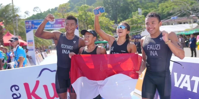 Indonesia Raih Emas ke-73 SEA Games dari Triathlon yang Menantang