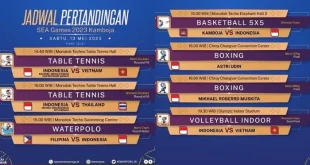 Jadwal SEA Games Sabtu 13 Desember 2025 Terbaru & Resmi