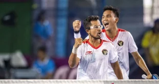 Justin Christo Bawa Emas Tenis Beregu Putra SEA Games 2023