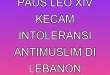 Paus Leo XIV Kecam Intoleransi Anti-Muslim di Lebanon