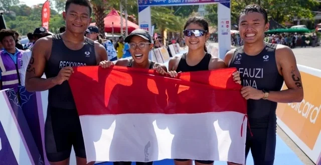 Tim Aquathlon Putri Raih Emas ke-53 SEA Games Indonesia