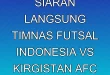Jadwal Siaran Langsung Timnas Futsal Indonesia vs Kirgistan AFC 2026